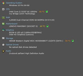 Lenovo ThinkCentre M72e,proc.i3,WIN 10,HDD 500GB,RAM 4GB,WI- - 11