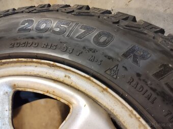 205/70R15 96T M+S ZIMNÍ PNEU + DISKY 5X100 SUBARU FORESTER - 11