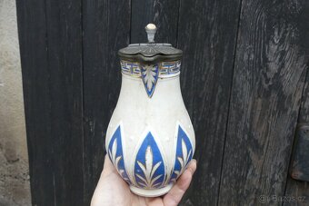 Džbánek s víkem, Copeland, Anglie, 19. století - 11