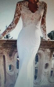 NA MÍRU ŠITÉ krásné svatební šaty - slonová kost - 11