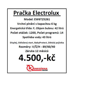 Použitá pračka Electrolux EW6T25261 se zárukou - 11