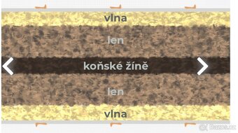 Futon - TVRDÁ Natur matrace z koňských žíní, lnu a vlny. - 11