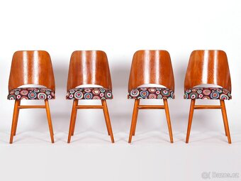 4x krásné jídelní židle TON s novým čalouněním. - 11