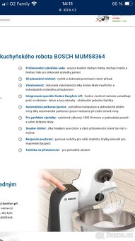 Kuchyňský robot Bosch MUM58364 CreationLine nový - 11