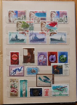 Album modrý + známky SSSR, Japonsko aj. - 11