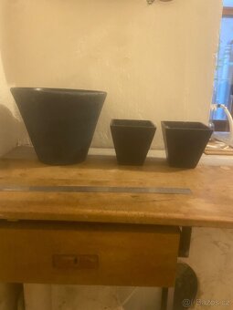 Keramický květináč + 2 x obal na pokojovku - 11