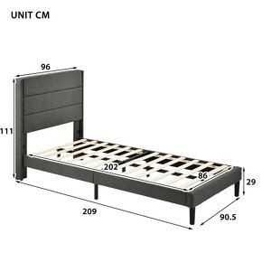 Čalouněná postel 90x200 cm - 11