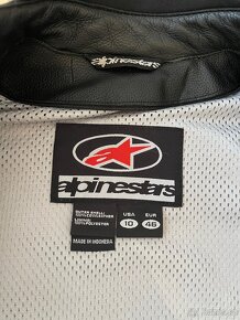 Alpine Stars Black, White, and Blue Leather Jacket Unisex - 11