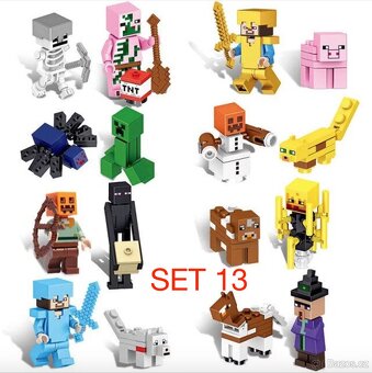 Rôzne figúrky Minecraft - typ lego - nové - 11