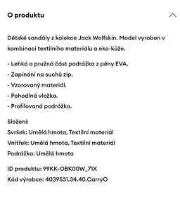 DĚTSKÉ OUTDOOROVÉ SANDÁLE JACK WOLFSKIN PC 1300,- - 11