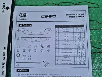 střešní spoiler (křídlo) Kia Cee'd P83401H000 , P8340-1H000 - 11