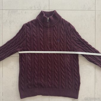 Ralph Lauren Polo vínový 1/4 zip svetr - 11