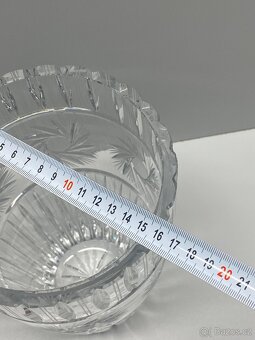 váza velká křišťálová váza broušená sklárna poděbrady - 11