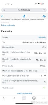 Kočárek 3v1 Milu kids castello limited - 11