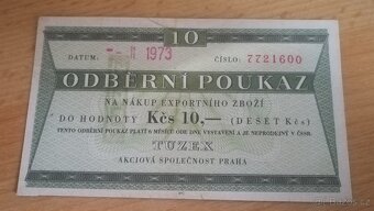 sada 10 kusů Tuzexové poukázky, bony - 11