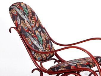 [ 4284 ] Houpací křeslo Thonet nové čalounění. - 11