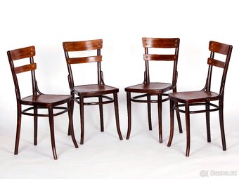4x secesní židle GT Thonet, No 654, 1910 - 11