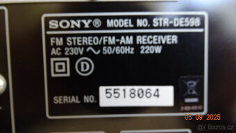SONY RECEIVER- DE STR 598 - 11