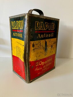 plechovka od oleje stará plechovka olej mazivo - 11