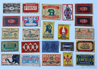 Starší zápalkové nálepky Švédsko – 425 ks, zachovalé - 11