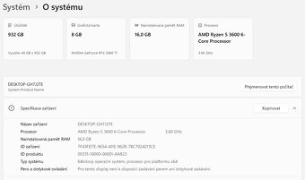 AMD Ryzen 5 3600, 16GB RAM, RTX 3060 TI, 1 TB - 11