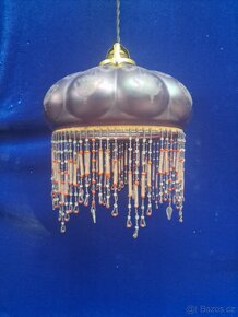 Stahovací lampa - irisované sklo - 11