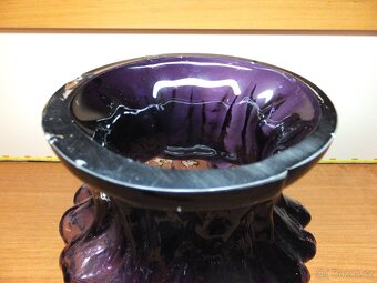 Kurt Wokan, masivní váza ametyst, INGRID 1960-70, Rakousko. - 11