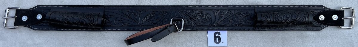 Westernový podbřišník kožený s propojovacím řemínkem MIX - 12