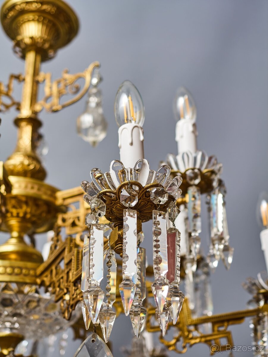 Velký lustr Art Deco na 12 žárovek - 12