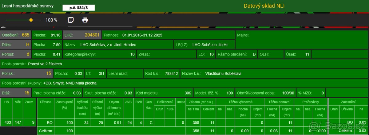 Prodám lesní pozemky v k.ú. Vlastiboř u Soběslavi - 12