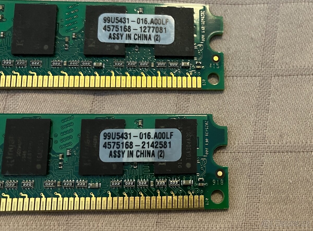 Paměti RAM do PC, typu DDR, DDR2 a DDR3, uvedená cena je za - 12