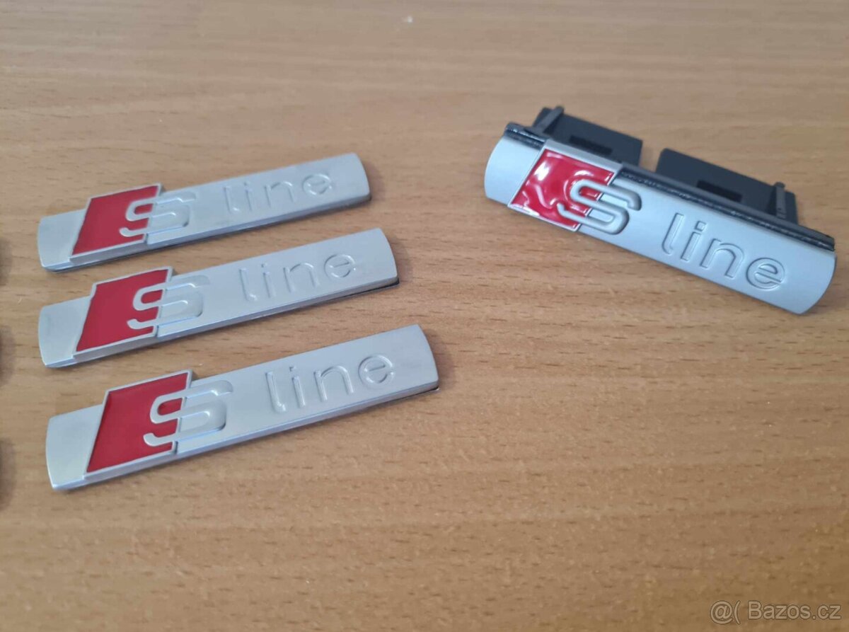 Cierne a sive Napisy S-LINE pre AUDI - 12