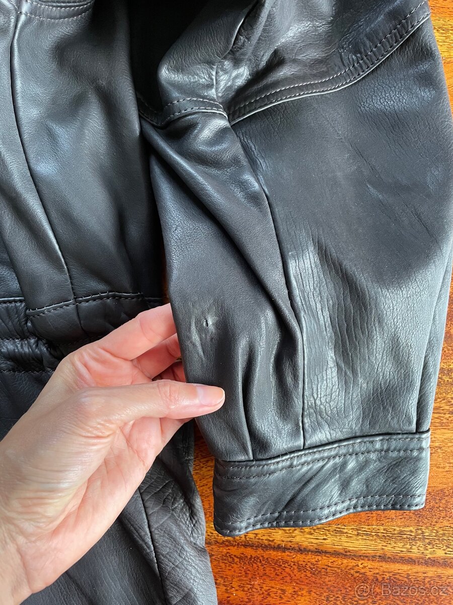 SLEVA PÁNSKÁ BUNDA/KABÁT, PRAVÁ KŮŽE VEL. 58 ZN. GASKO - 12