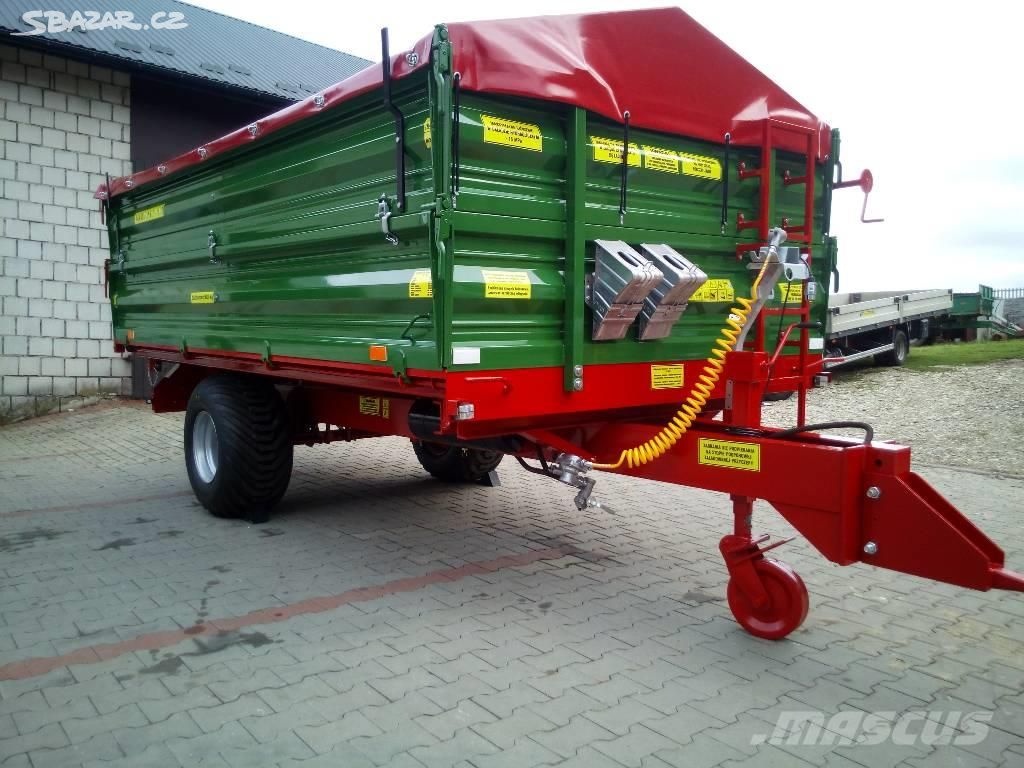 Třístranný sklápěci vlek, nosnost 5000 kg, na SPZ - 12