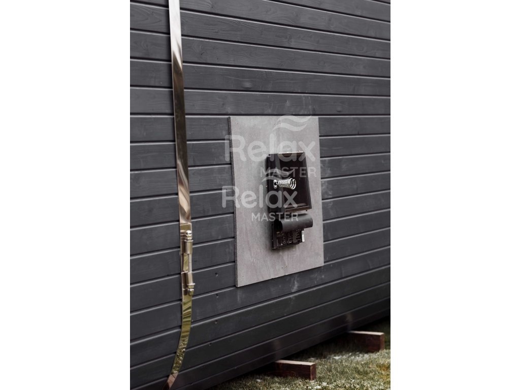 Zahradní finská sauna CUBE sauna 3M s terasou - 12