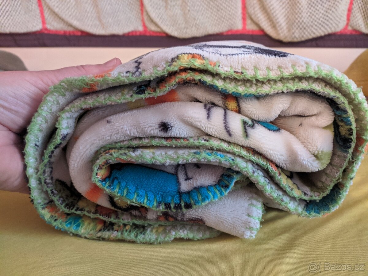 dětská deka do kočárku, postýlky, chlupatka - 12