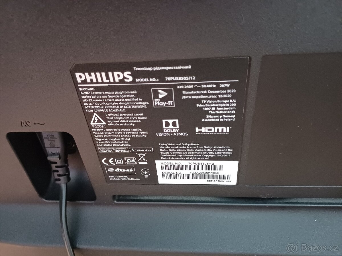 70"178cm 4K Smart TV Ambilight Philips 70PUS8505/12 - 12