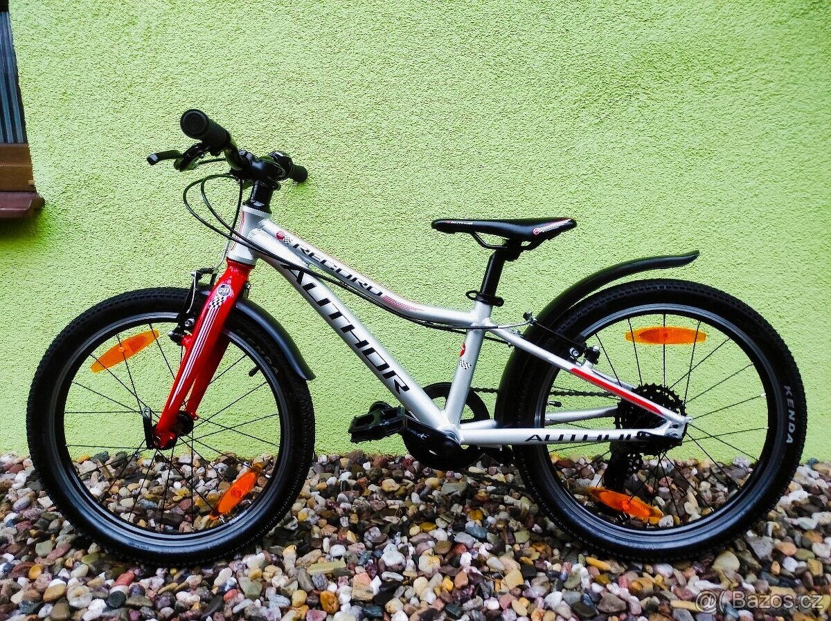 Značkové kolo Author Record 20" (stříbrná/červená) - 12