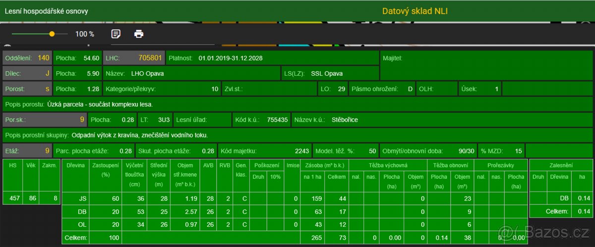 Prodám lesní pozemek v k.ú. Stěbořice - 12