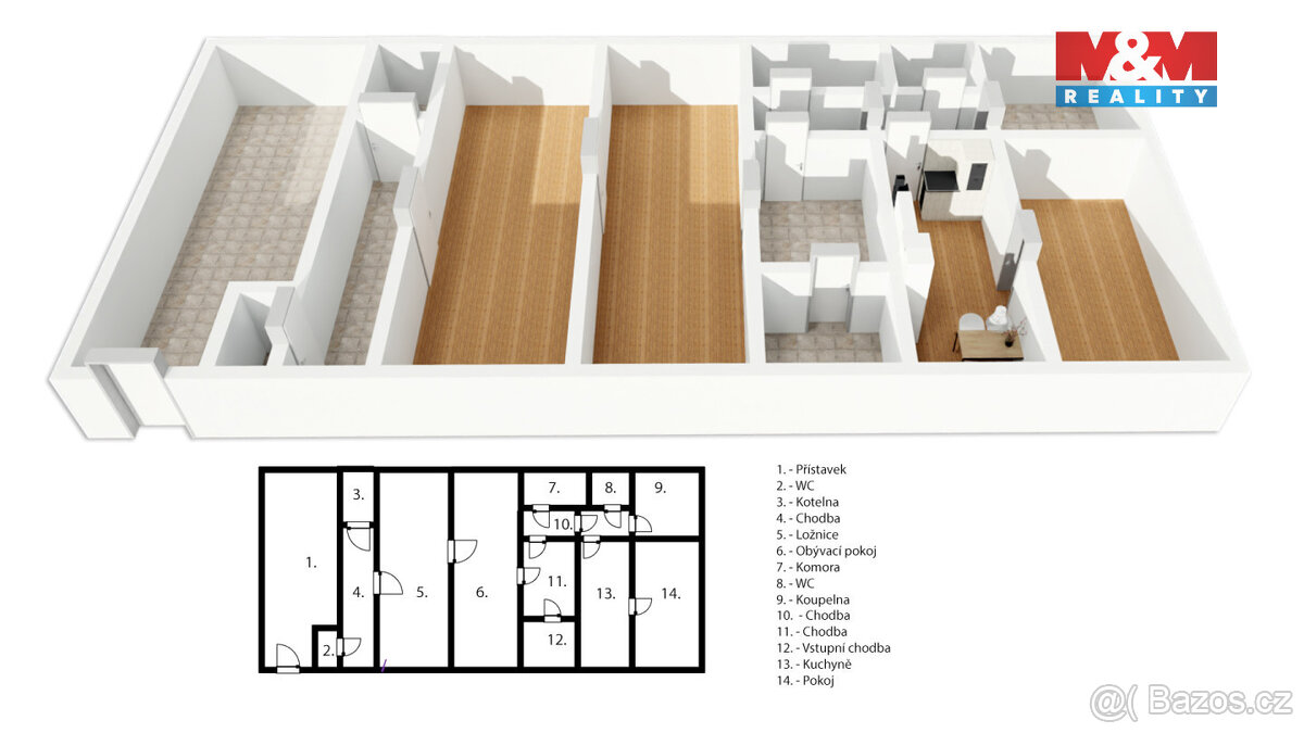 Prodej zemědělské usedlosti, 444 m², Dobev - 12
