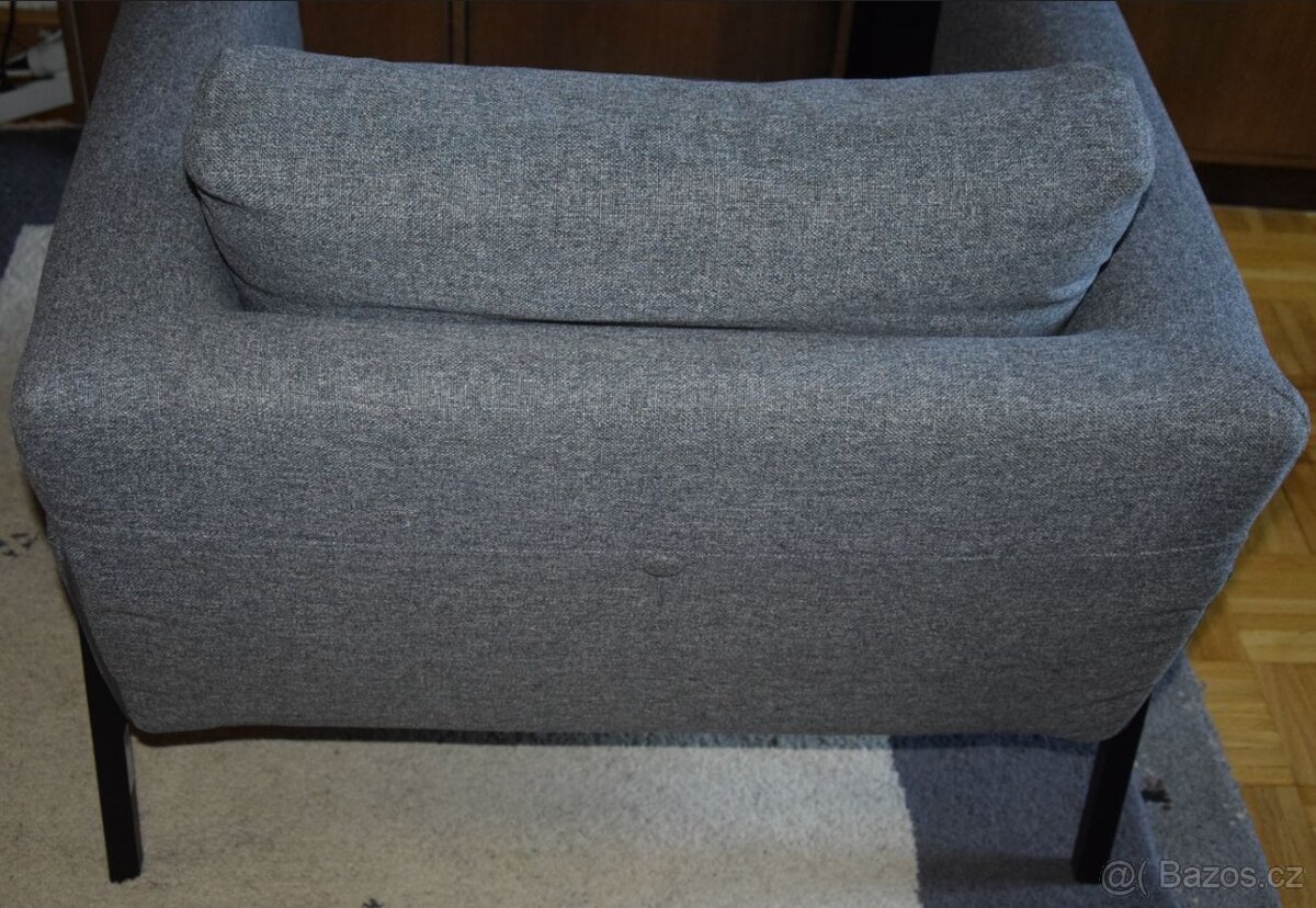Křeslo IKEA KOARP potah Gunnared šedá, robustní a stabilní - 12
