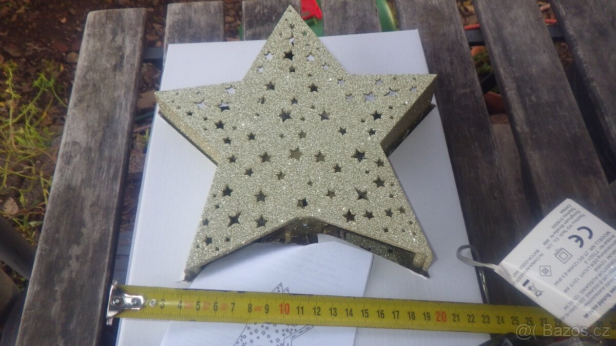 Vánoční dekorace hvězda stromek ozdoby - 12