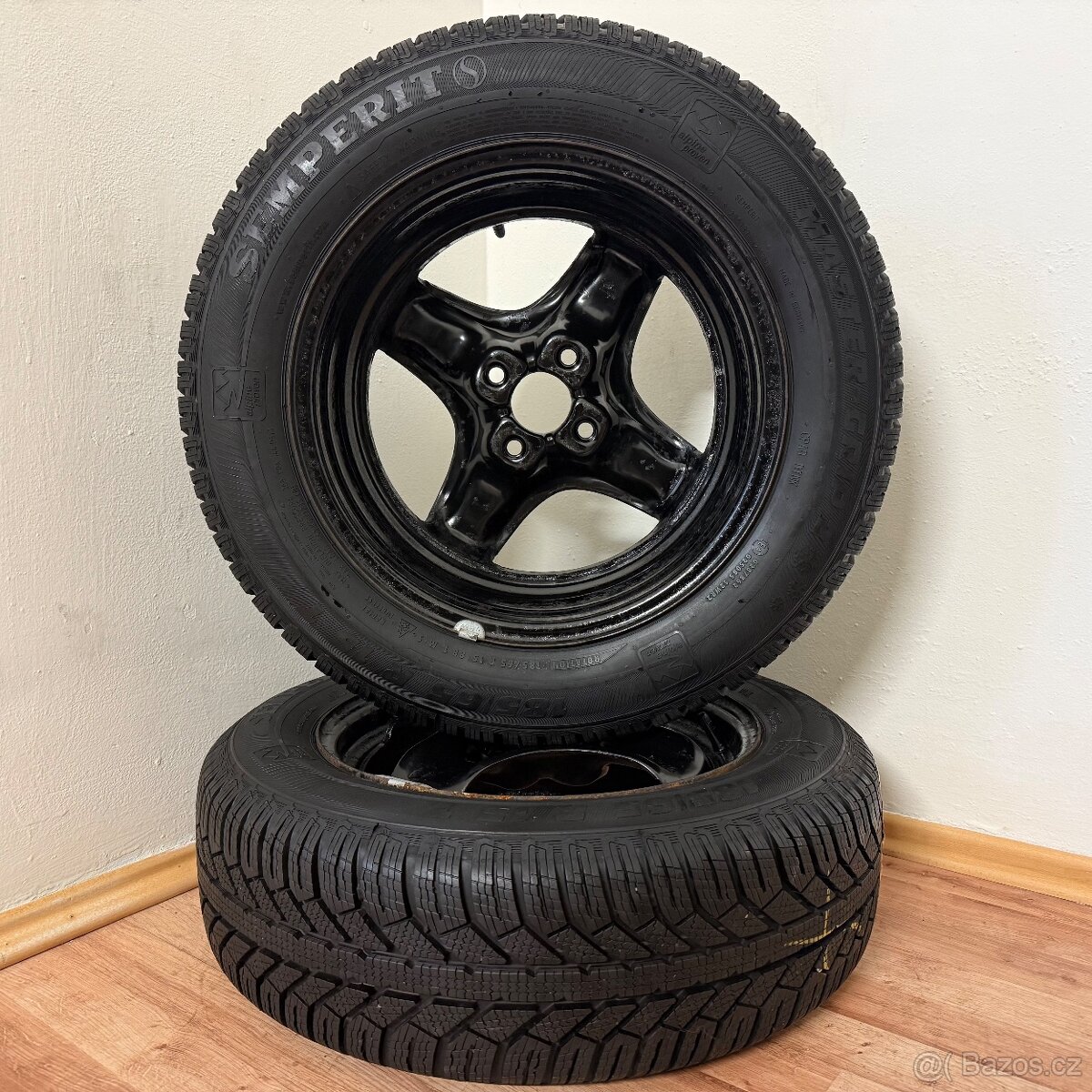 OPEL CORSA E 4x100 R15 ET39+ZIMNÍ 185/65R15 7/6mm - 12