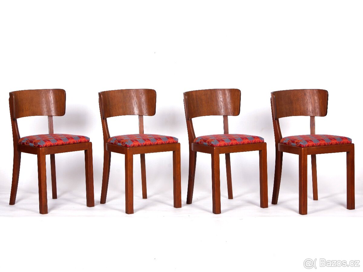 4x jídelní židle ArtDeco po přečalounění, TOP stav - 12
