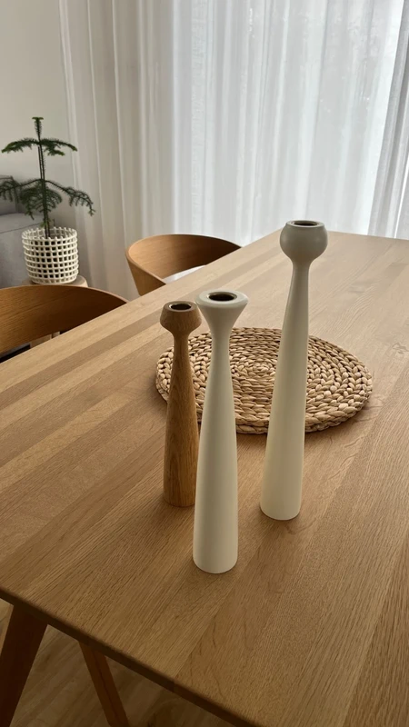 Designové svícny Applicata bílá/dub - 12