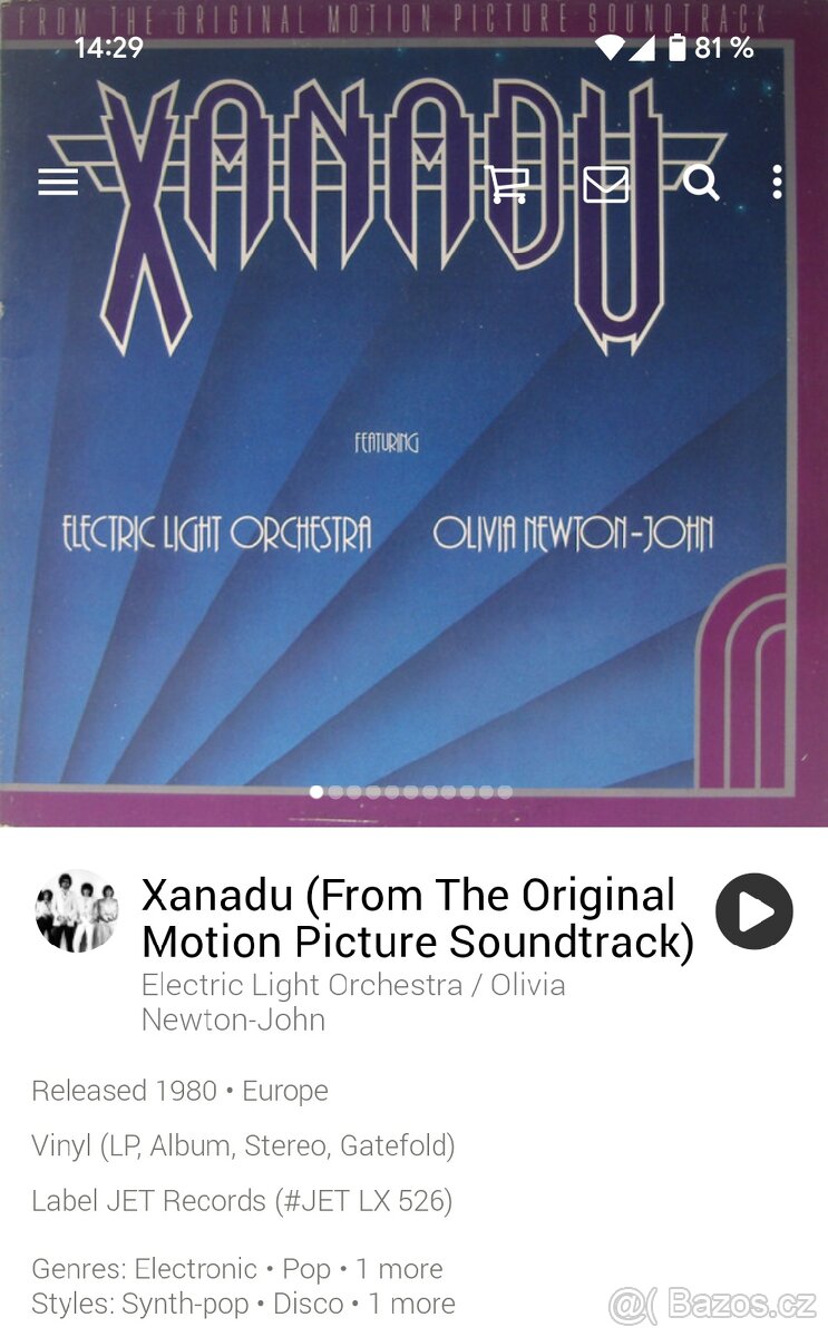 Lp XANADU - Soundtrack ELO - 12