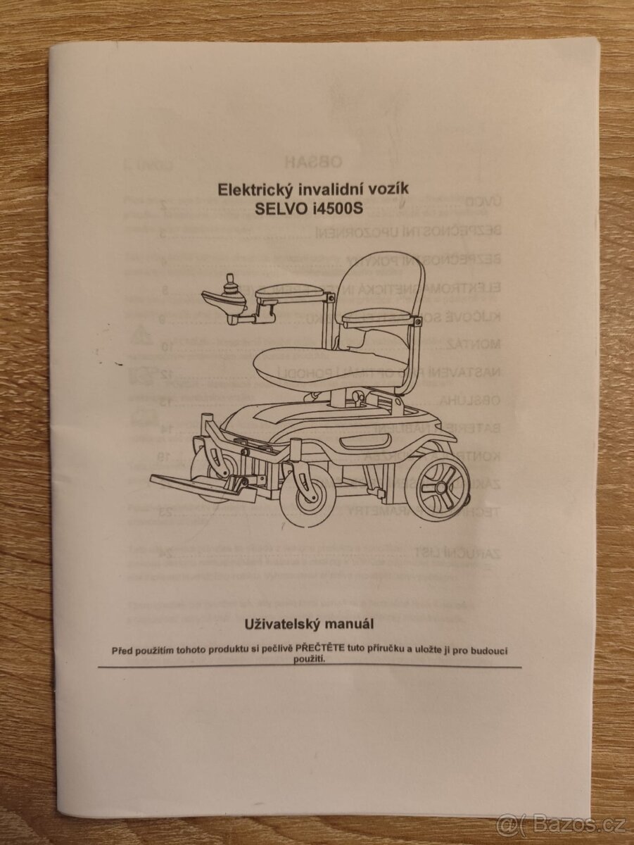 Elektrický invalidní vozík SELVO i4500S - 12