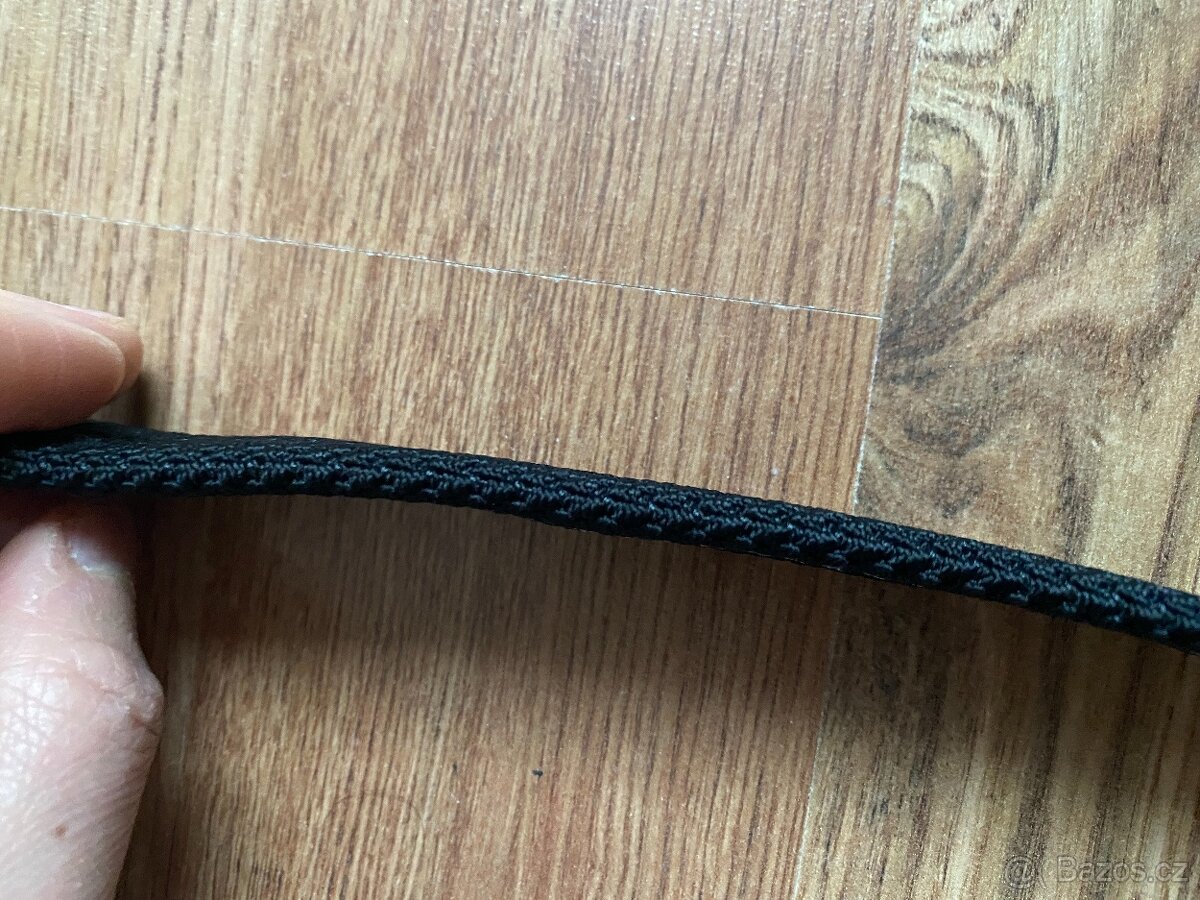 Nový pánský pružný opasek Bandi -L/XL, černý s modrými pruhy - 12