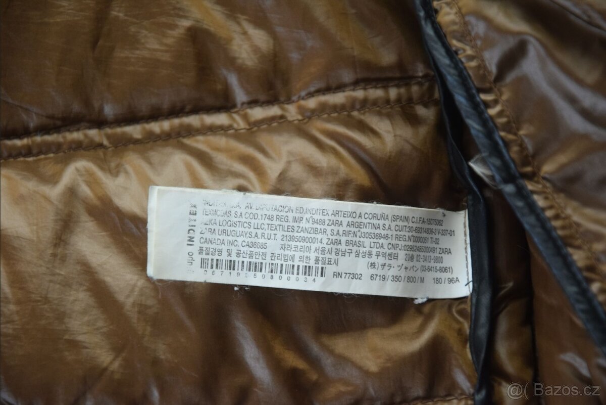 Bunda péřová ZARA velikost S, lehká, teplá, super stav - 12