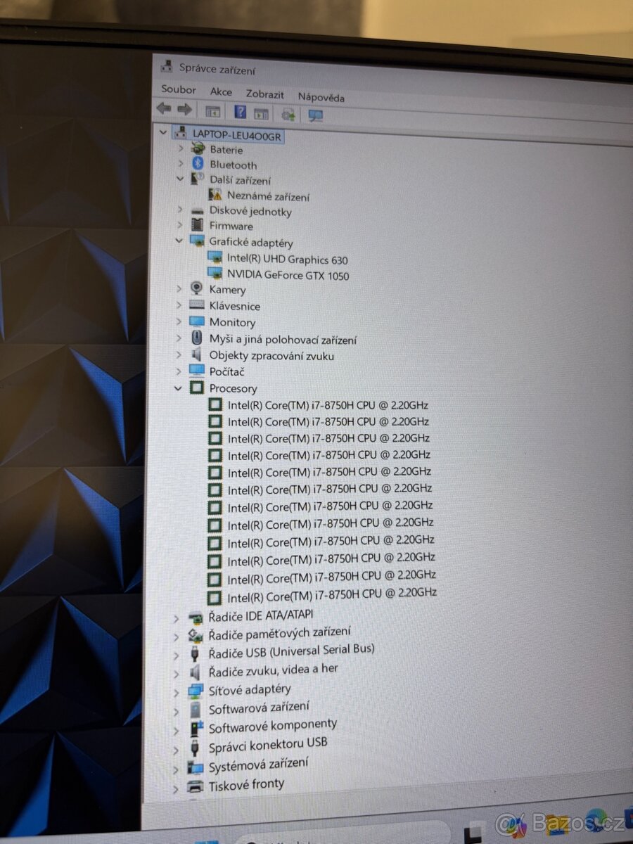 herní notebook Lenovo Legion - 12